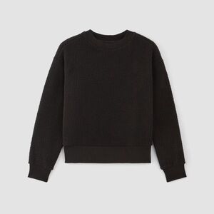 NWT Everlane Renew Fleece Oversized Sweatshirt Black M